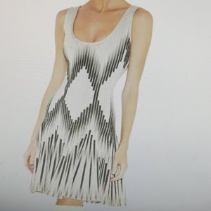 Herve Leger Peyton ombre a line flare dress